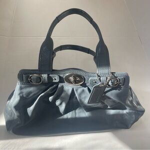 Coach Blue Leather Shoulder Bag